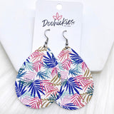2.5" Blueberry Palm Mini Collection -Summer Earrings