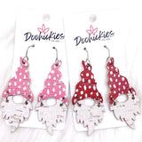 2.5" Doodle Dot Valentine Gnomes -Earrings