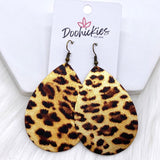 Metallic Leopard Teardrops -Earrings