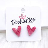 16mm Valentine Heart Studs -Earrings