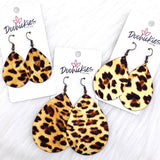 Metallic Leopard Teardrops -Earrings