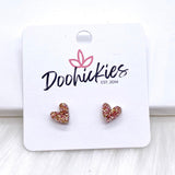 8mm Tiny Confetti Valentine Hearts -Earrings