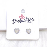 8mm Sparkle Valentine Hearts -Earrings