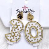 2" Traditional Candle Acrylics -Birthday Earrings