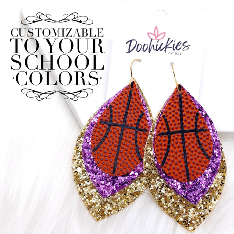 3 Custom Basketball Spirit Layers -Sports Earrings – Doohickies Wholesale