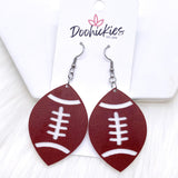 Embossed Football Collection -Sports Earrings