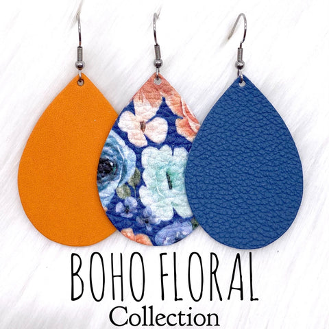 2" Boho Floral Mini Collection -Fall Earrings