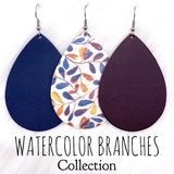 2.5" Watercolor Branches Mini Collection -Fall Earrings