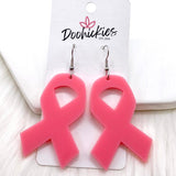 2" Big Ribbon Collection -Breast Cancer Awareness Earrings