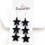 2.75" Shooting Star Drops -New Years Acrylic Earrings