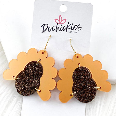 1.5" Turkey Acrylics Thanksgiving Earrings