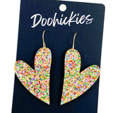 Confetti Acrylic Hearts -Valentine's Earrings