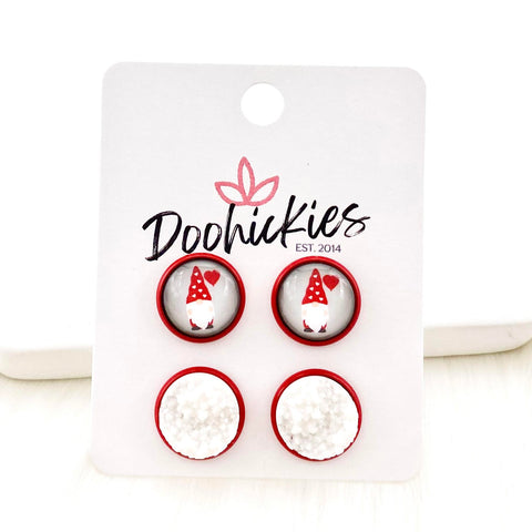 12mm Valentine Love Gnome & Snow White in Red Settings
