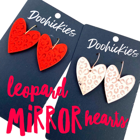 Leopard Mirror Hearts