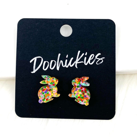 15mm Daisy Candy Rabbits -Easter Earrings