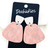 2" Pastel Shimmer Leopard Jasmine Dangles - Spring Earrings