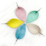 2.5" Pastel Glazed Petals -Spring Earrings