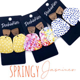 2" Springy Jasmines - Spring Cork Earrings