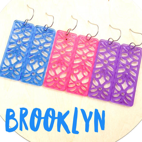 2" The Translucent Brooklynn Cutouts- Spring Acrylic Earrings