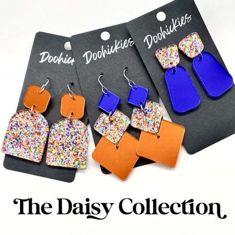 The Daisy Collection- Spring Acrylic Earrings