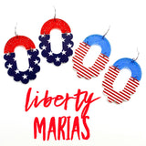 2.25" Liberty Maria Dangles - Patriotic Acrylic Earrings