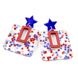 1.5" Liberty Bellas -Patriotic Acrylic Earrings