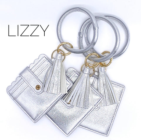 The Metallic Lizzy Wristlet: SILVER