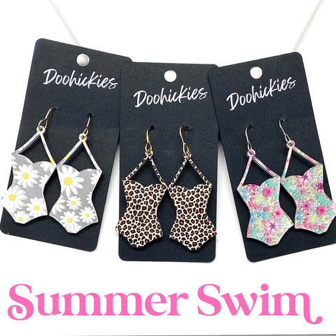 2" Summer Swimsuit Acrylics - Summer Earrings