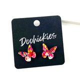 14mm Confetti Butterfly Studs- Summer Earrings