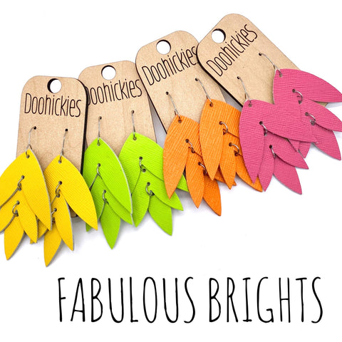 2.5" Fabulous Brights Lilli Belle Collection - Leather Earrings