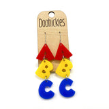 2.5" ABC Acrylic Dangles - Back to School Teacher Earrings