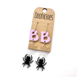 2.5" BOO Dangles - Spider Web & Spider Halloween Acrylic Earrings