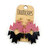 2" Double Aztec Acrylic Dangles - Western Earrings