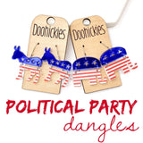 1.75" Political Party Dangles - Political Acrylic Earrings