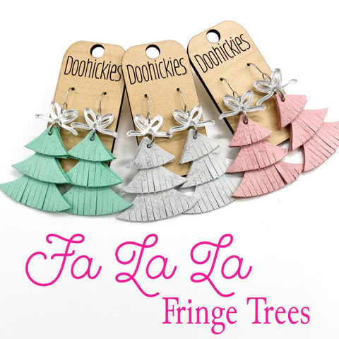 Fa La La Fringy Trees - Christmas Earrings