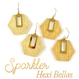 1.5" Sparkle Hexi Bellas - New Years Acrylic Earrings