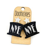 NYE Party Hat Pizaazz New Years Acrylic Earrings