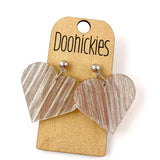 Shimmer Acrylic Heart Dangles - Valentines Earrings