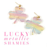 Lucky Metallic Shamies - St. Patrick's Day Earrings