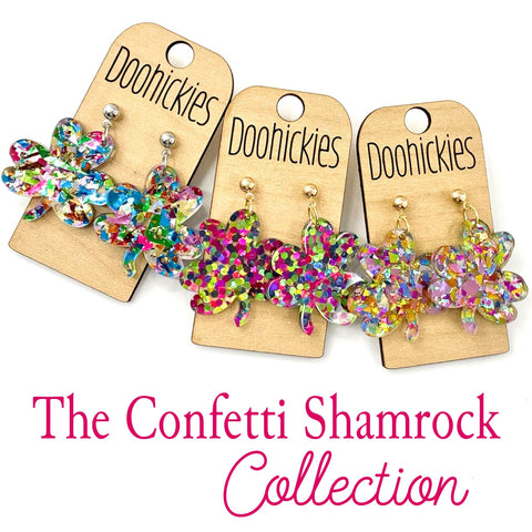 The Confetti Shamrock Collection - St. Patrick's Day Earrings