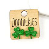 15mm Lucky Shamrock Studs - St. Patrick's Day Earrings