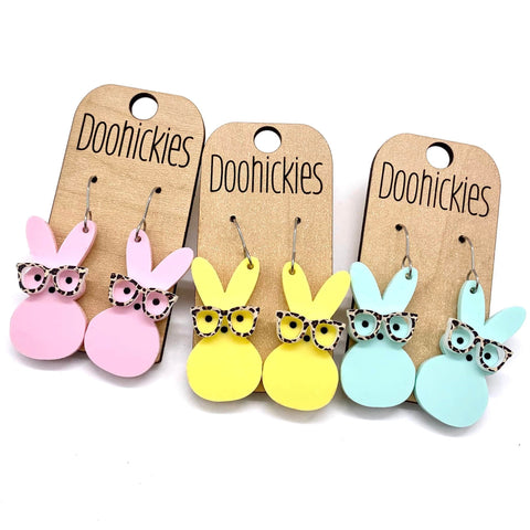 Nerdy Bunny Dangles - Easter Earrings