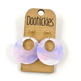 Pastel Swirl Double O Acrylic Dangles - Spring Earrings