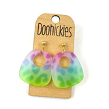 Rainbow Leopard Gracies Dangles - Spring Acrylic Earrings