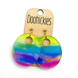 Watercolor Mila Acrylic Dangles - Spring Earrings