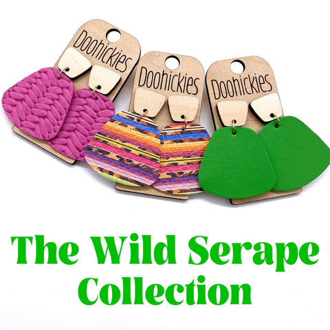 The Wild Serape Jasmines Collection - Cinco de Mayo Leather Earrings