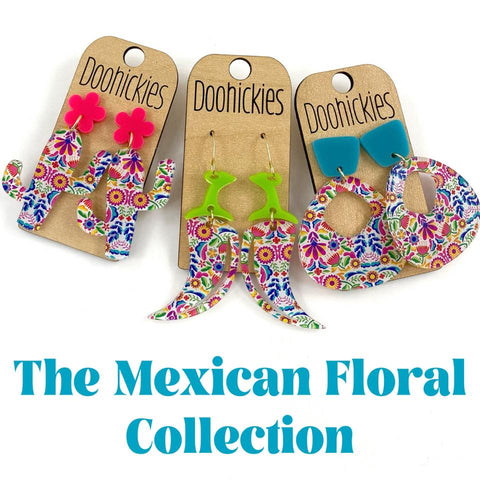 The Mexican Floral Collection - Cinco de Mayo Acrylic Earrings