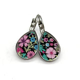 The Pastel Floral Big as Texas Teardrop Dangle Earrings