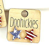 Stars and Stripes Acryic Studs Collection - Patriotic Earrings
