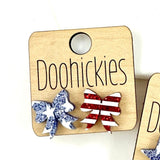 Stars and Stripes Acryic Studs Collection - Patriotic Earrings